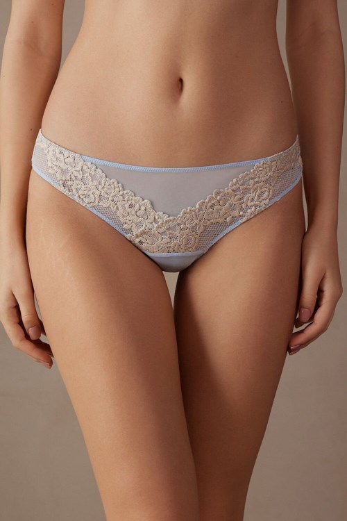 Intimissimi Pretty Flowers Brazilian Lichtblauw Blauw | 50476PEXG
