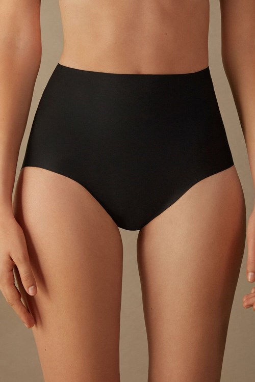 Intimissimi Raw-Cut Microfiber Briefs Zwart Zwart | 57912IJXC