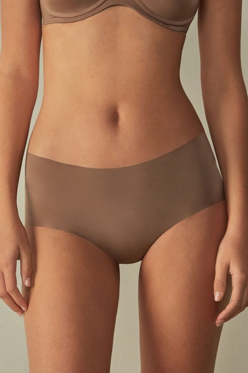 Intimissimi Seamless Microfiber Hipster Donkerbeige | 12947YIWH