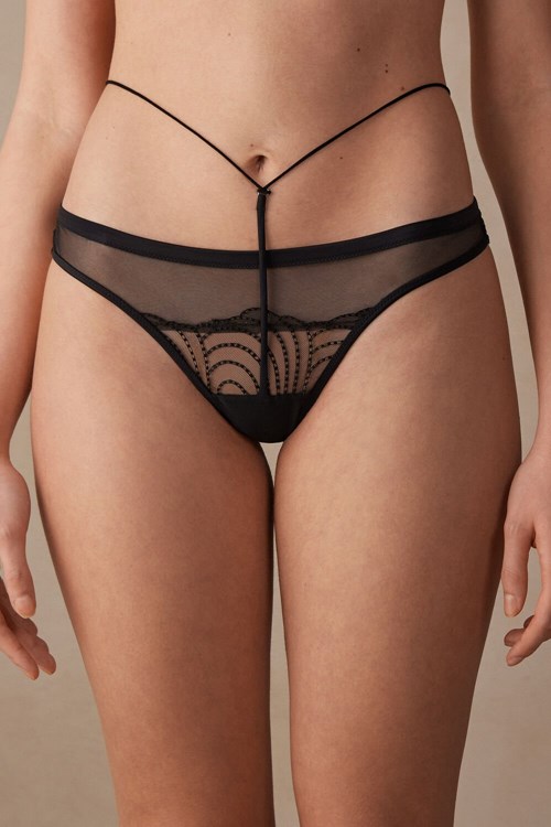 Intimissimi Steal the Show High Rise Brazilian Zwart Zwart | 29685CJBL